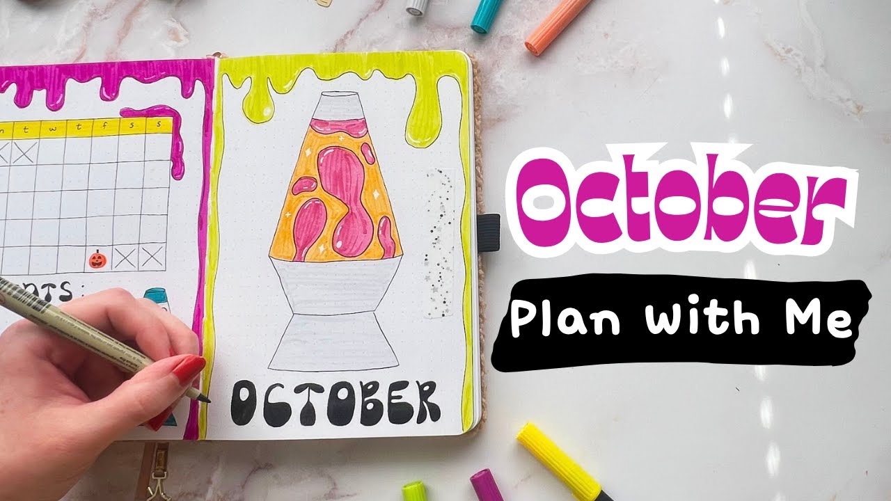 October 2025 Bullet Journal Setup | Plan With Me | Lava Lamp Theme