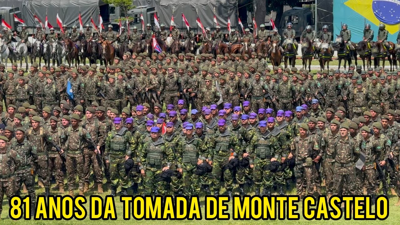 MAIOR SOLENIDADE DE ORGANIZAÇÕES MILITARES EM CONJUNTA AOS 81 ANOS DA TOMADA DE MONTE CASTELO 🇧🇷