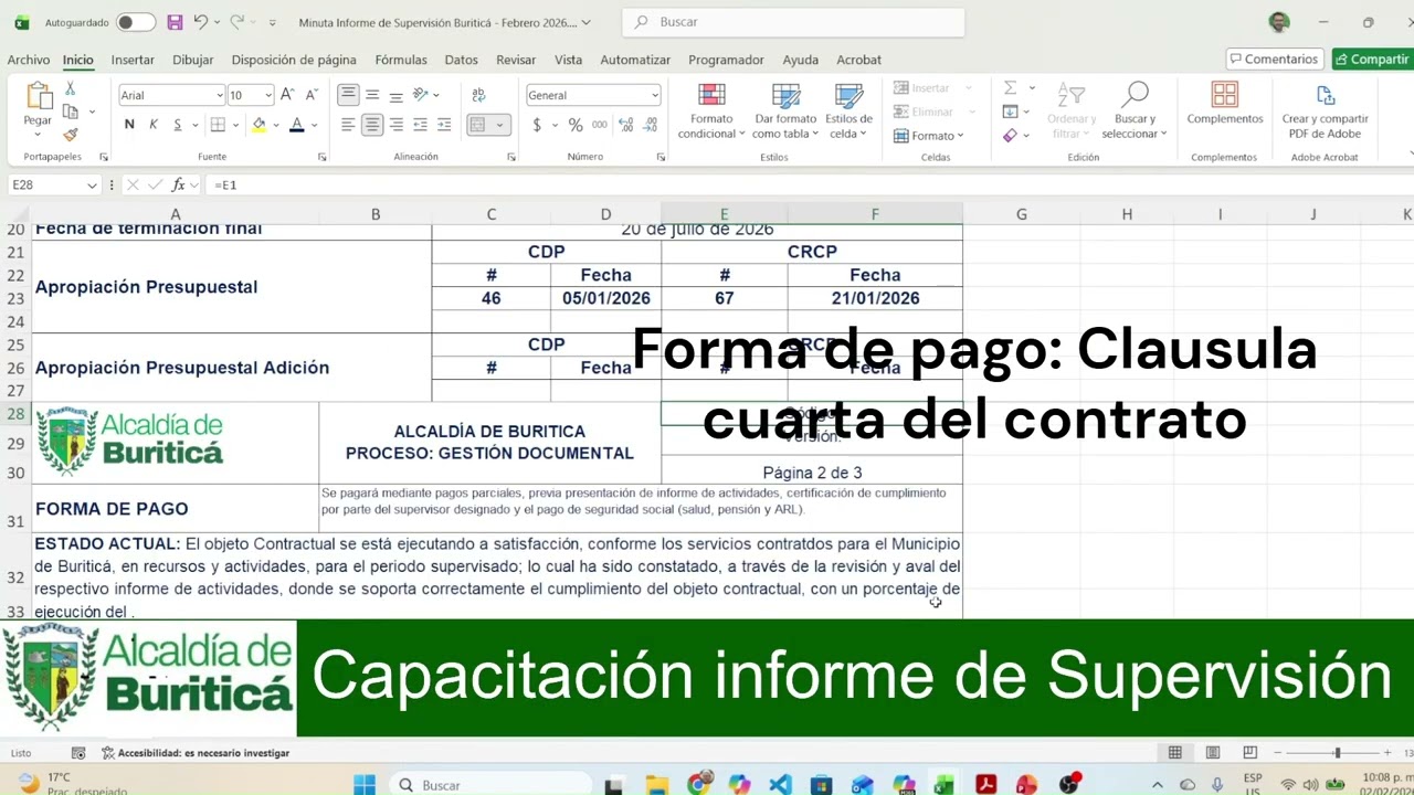 DILIGENCIAR FORMATO SUPERVISION 2026