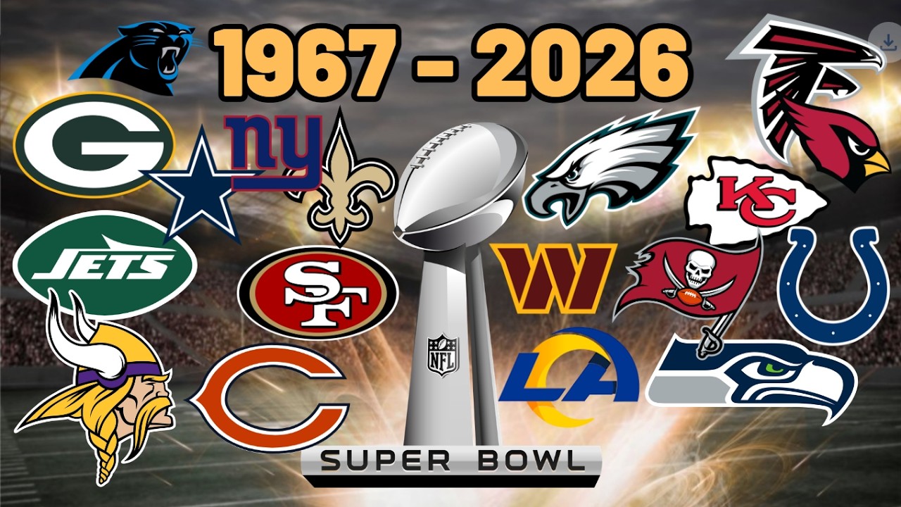 Todos los Ganadores del Super Bowl + Artistas/Shows del Medio Tiempo: Super Bowl 1967-2026