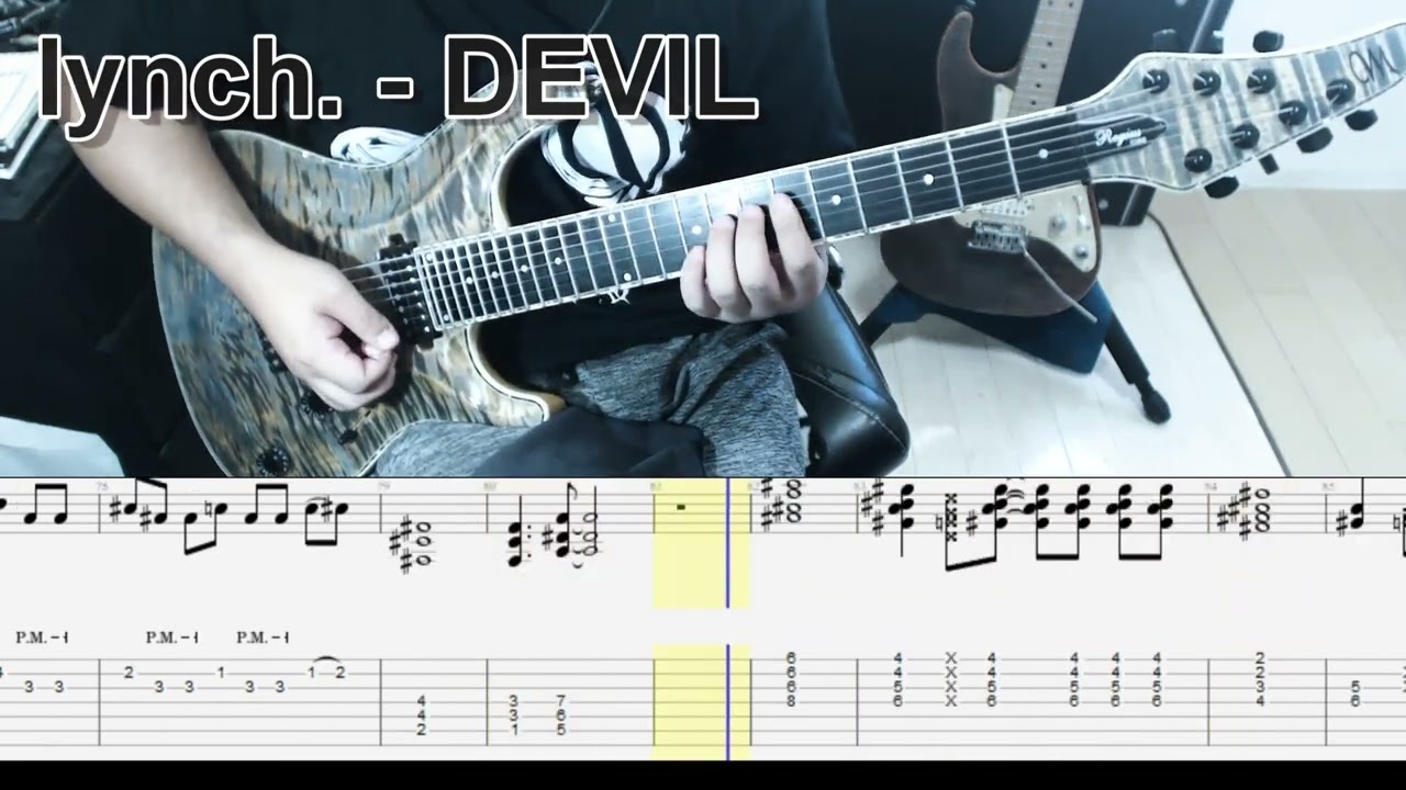 lynch. - DEVIL ギター弾いてみた【tab有】guitar cover