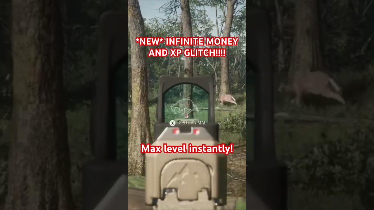 Infinite money and xp glitch in The Hunter: Call of the Wild #emotional #wade #shorts #thehuntercotw