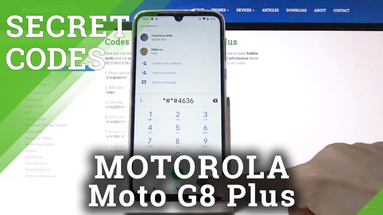 Секретные коды для MOTOROLA MOTO G8 Plus &ndash; Скрытый режим / Хитрости / Расширенные настройки