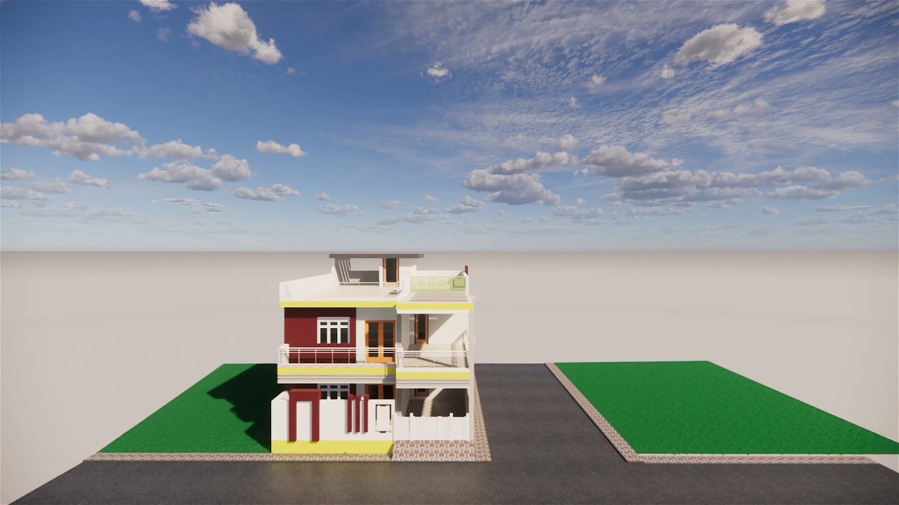 3D House design walkthrough #revit2018
