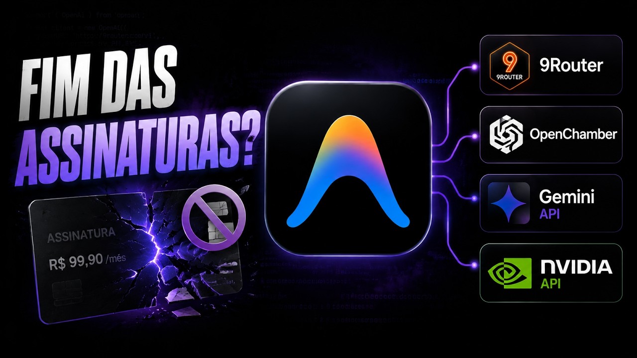 O FIM DAS ASSINATURAS? Antigravity Gr&aacute;tis com 9Router e OpenChamber! #iagratis #ias #gratis