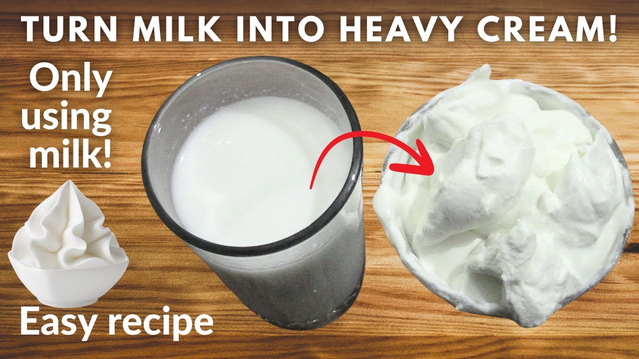 Make Whipped Cream from Milk with Just 1 ingredient and Save Money!