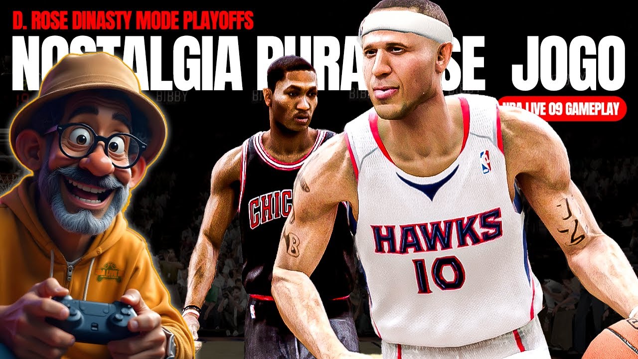 FULL GAMEPLAY - D.ROSE nos PLAYOFFS | NBA LIVE 09