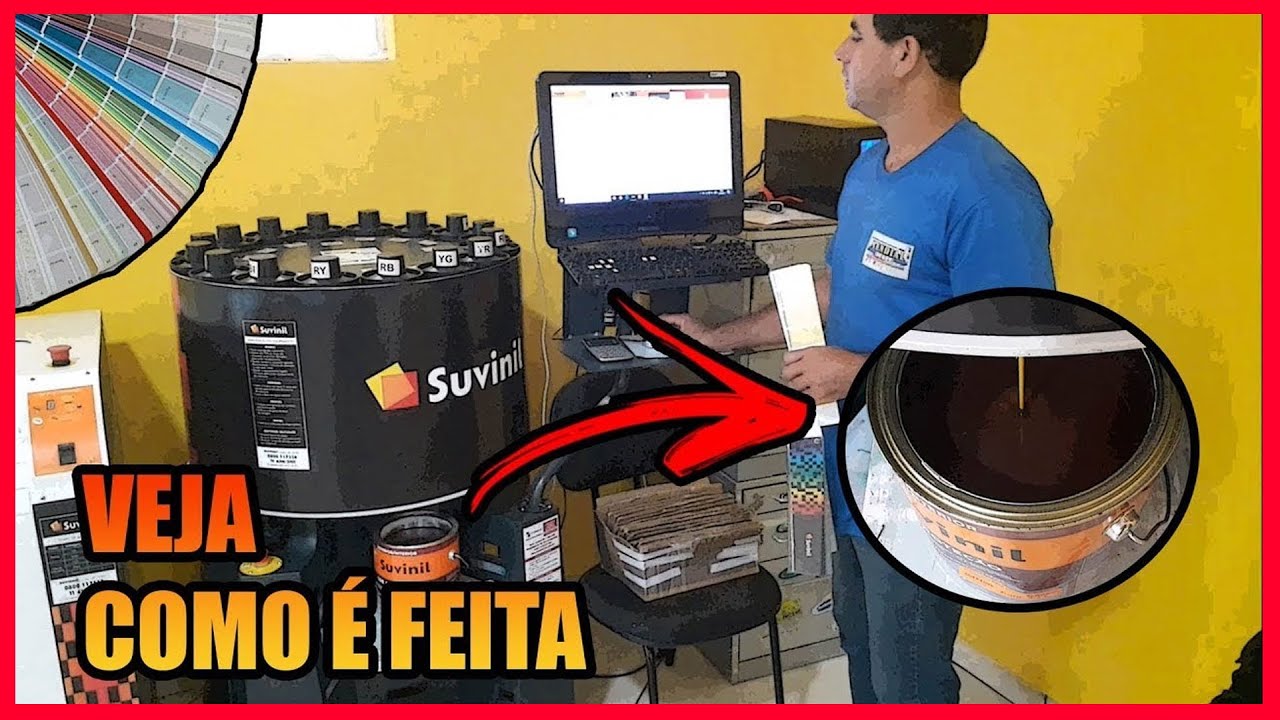Veja Como é Feita a Cor MARFIM NOBRE No Esmalte Sintético Suvinil | Máquina Tintométrica De Cores