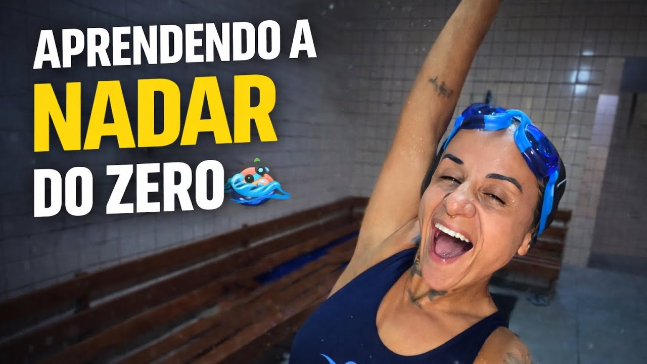 Aprendendo a Nadar do Zero | Minha Primeira Aula de Natação 🏊‍♀️