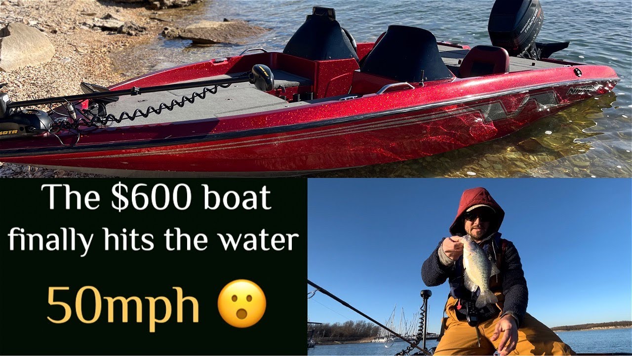 The cheap $600 boat sees water for the first time in 10 years! Restoration of an old nitro boat.