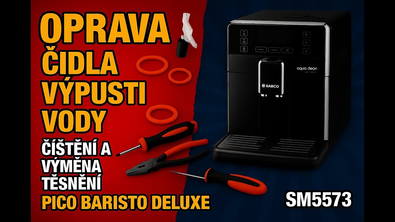 Saeco PicoBaristo SM5573 – Oprava senzoru karafy / výpusti vody, výměna těsnění a kompletní čištění
