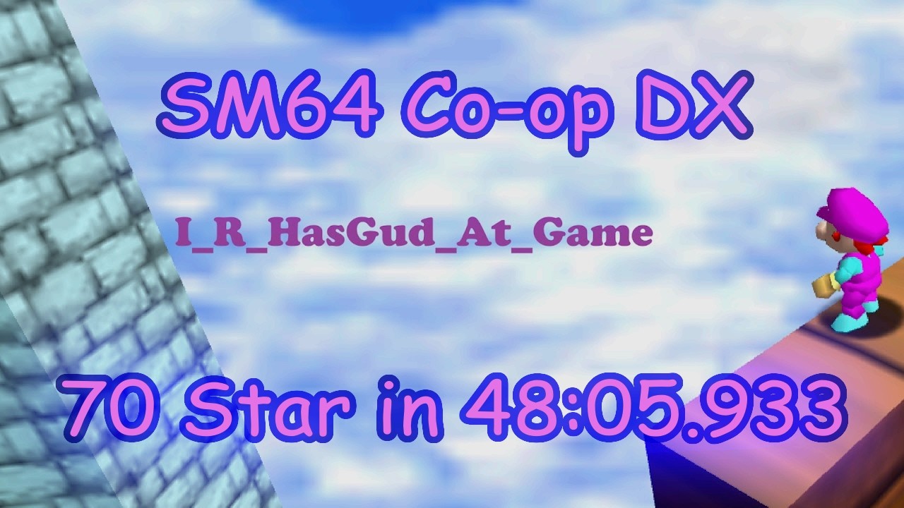 Super Mario 64 Co-op Deluxe 70 Star in 48:05.933 by @HasGud