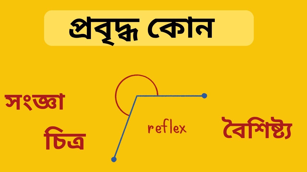প্রবৃদ্ধ কোণ কাকে বলে।। চিত্র ।।বৈশিষ্ট্য।। reflex angel
