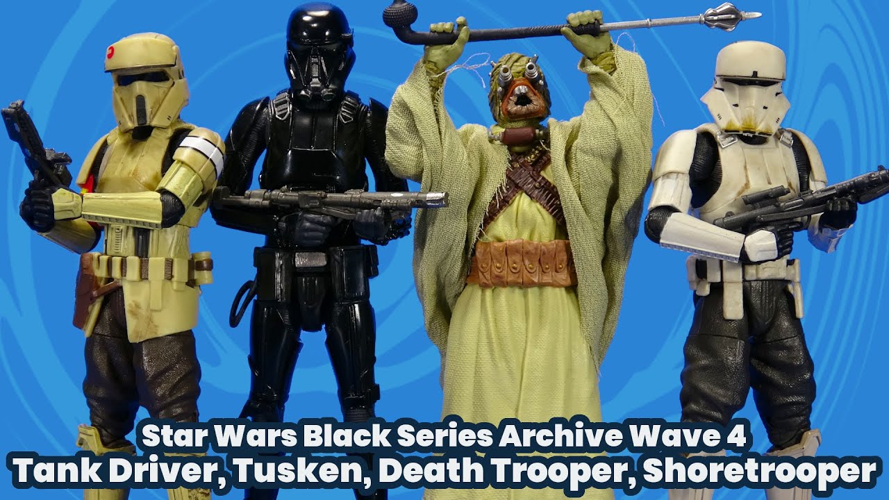 Star Wars Black Series Archive Shoretrooper, Tank Pilot, Death Trooper, and Tusken Raider Review