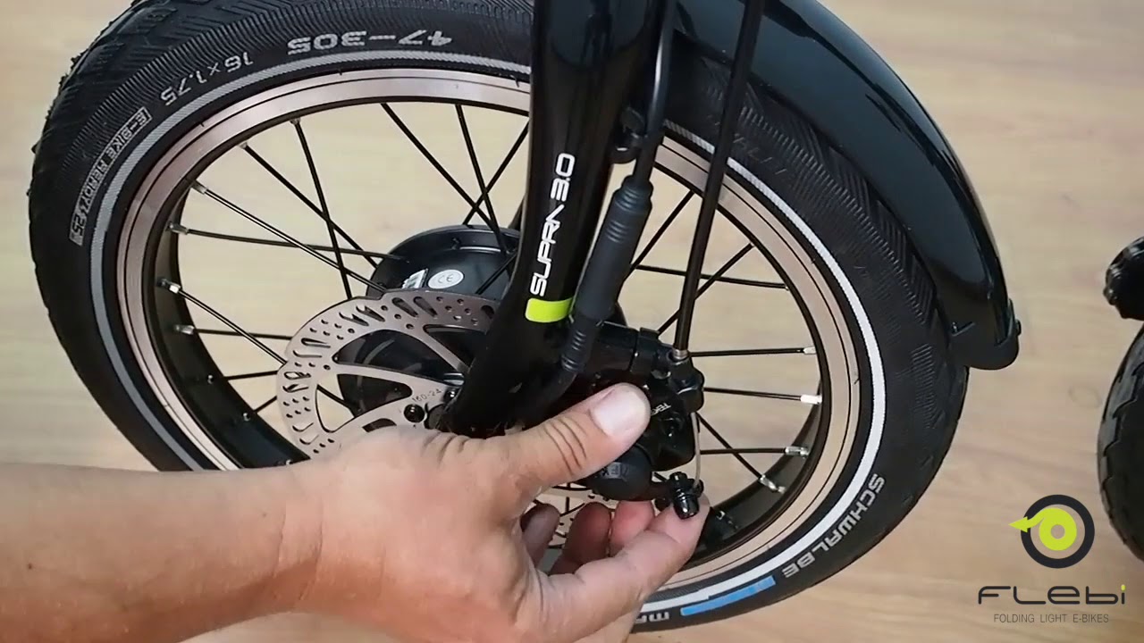 Flebi Supra 3.0: Ajuste del freno de disco delantero Tektro