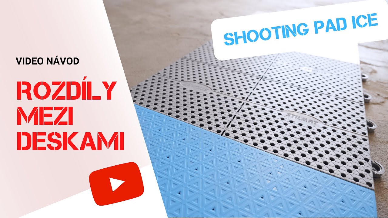 Shooting Pad Ice bílá, modrá a šedá - rozdíly mezi deskami (video návod)