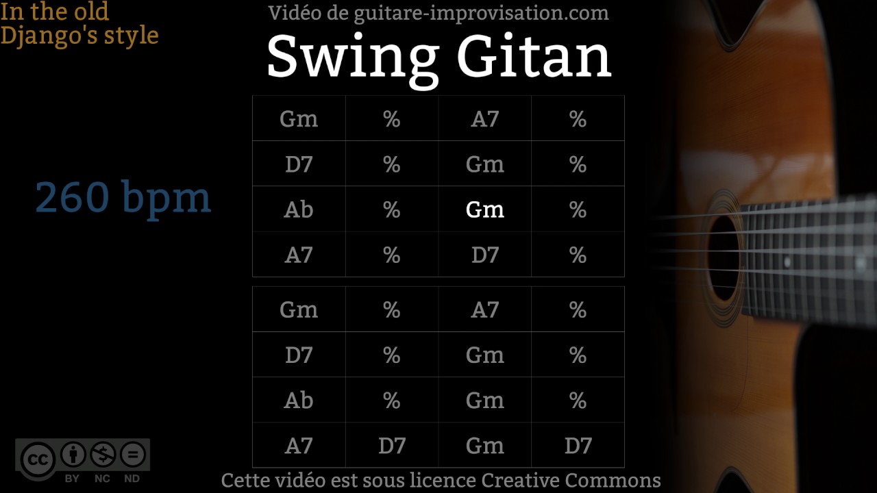 Swing Gitan (260 bpm) - Gypsy jazz Backing track / Jazz manouche