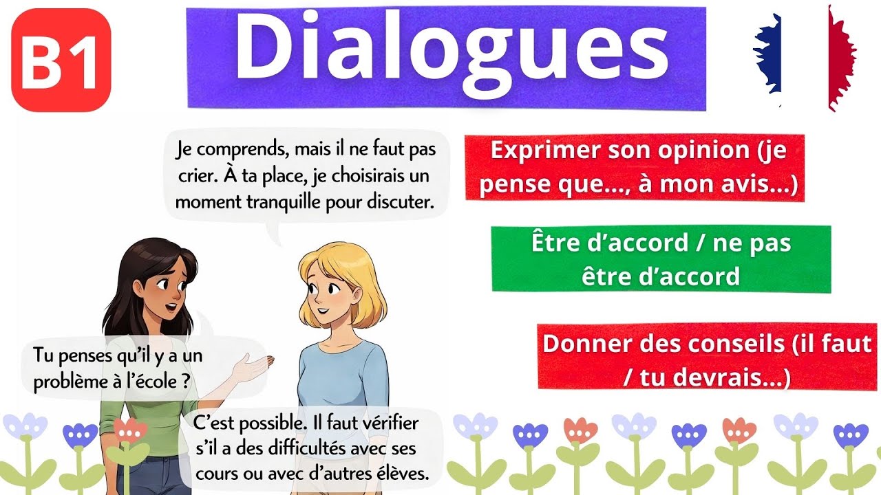 71 | Dialogues français B1 | Pratique orale + Traductions