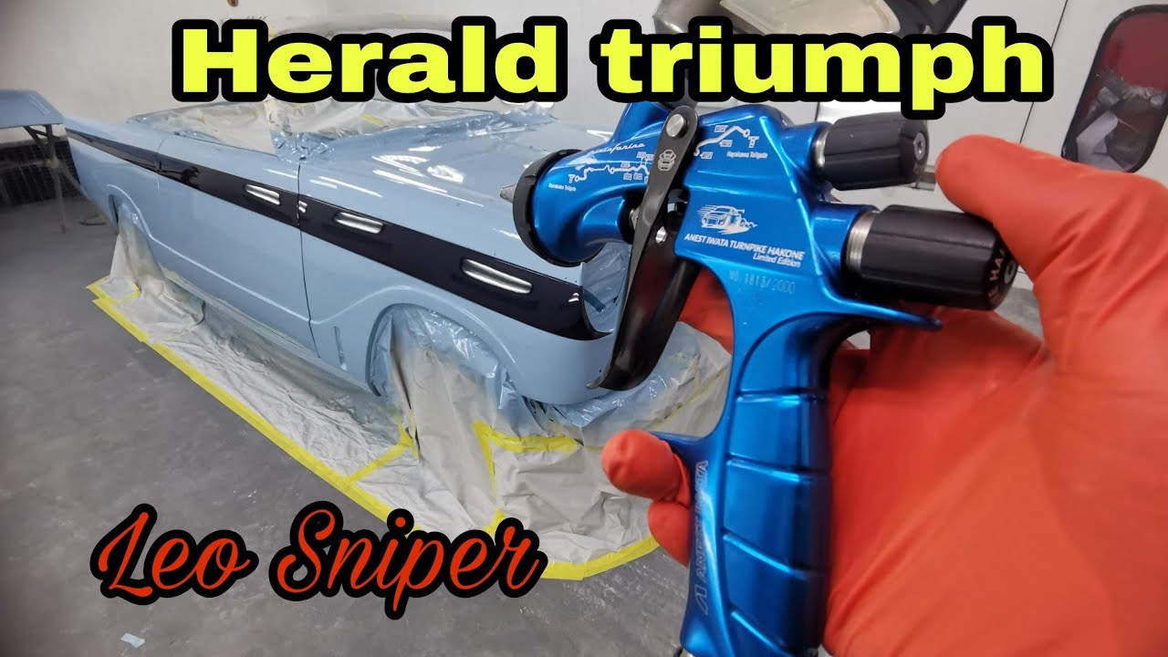 restoration herald triumph with classic blue by cromax
