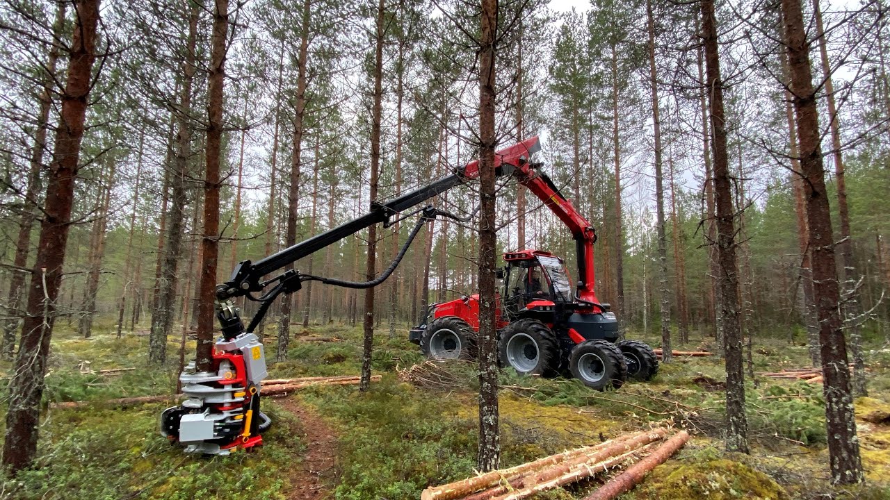 Nisula N5 harvester & Palfinger S110F96 - More than harvester with Nisula 500H and Slagraft.