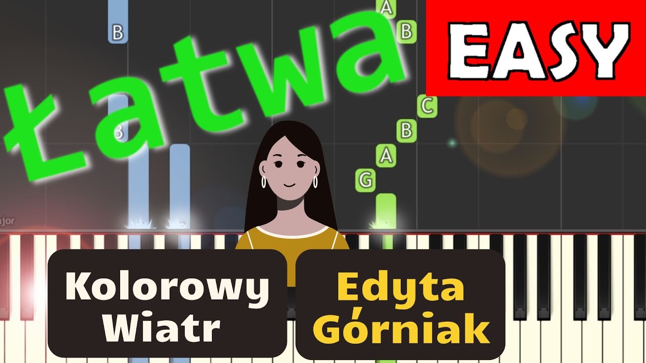 🎹 Kolorowy wiatr (Edyta Górniak, Pocahontas) - Piano Tutorial (łatwa wersja) 🎵 NUTY W OPISIE 🎼
