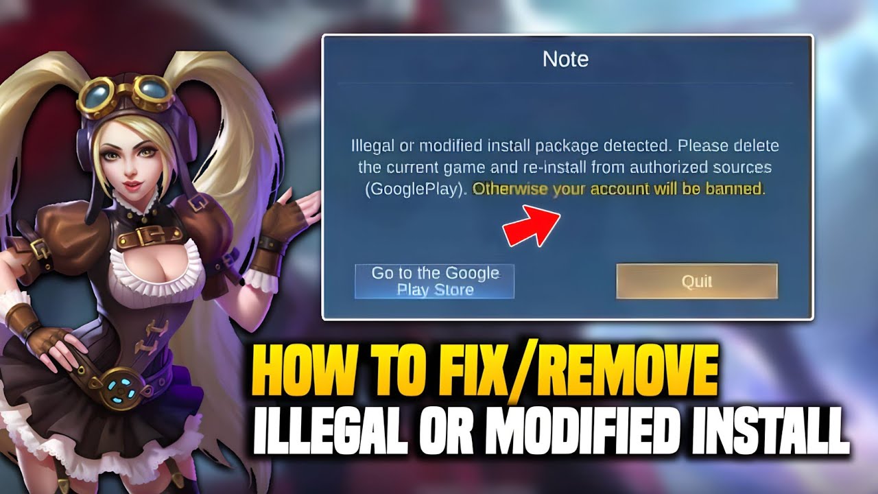 КАК УДАЛИТЬ НЕЗАКОННЫЙ ИЛИ МОДИФИЦИРОВАННЫЙ УСТАНОВОЧНЫЙ ПАКЕТ MOBILE LEGENDS