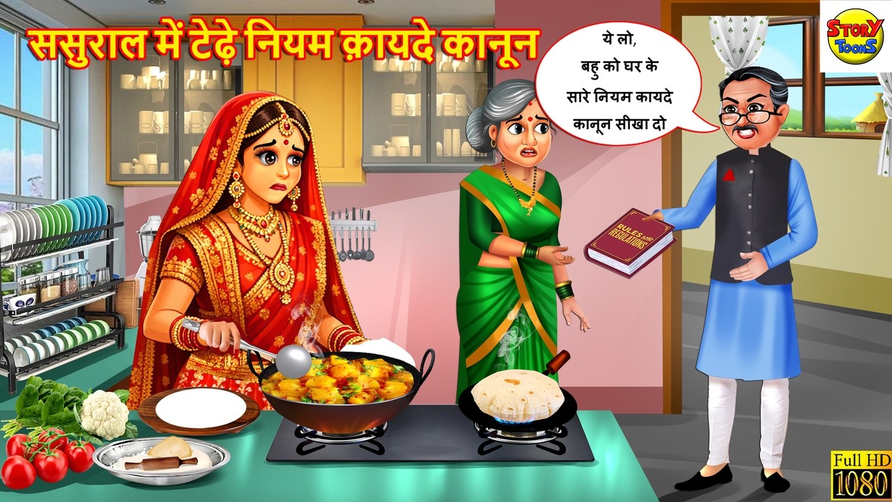 ससुराल में टेढ़े नियम क़ायदे कानून | Hindi Kahani | Hindi Cartoon | Moral Stories | Hindi Story
