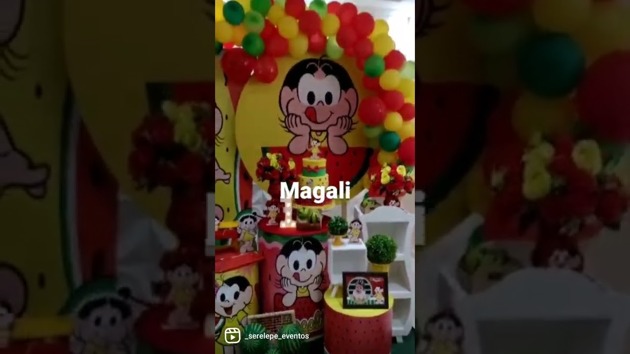Festa de anivers&aacute;rio tema Magali #decora&ccedil;&atilde;o #magali #short  #shortvideos