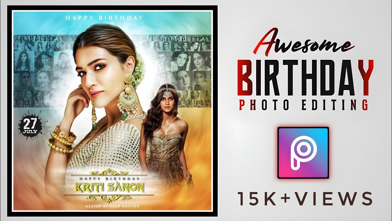 CDP Editing in PicsArt | Learn Birthday Poster Design in Mobile | New concept CDP editing in picsart