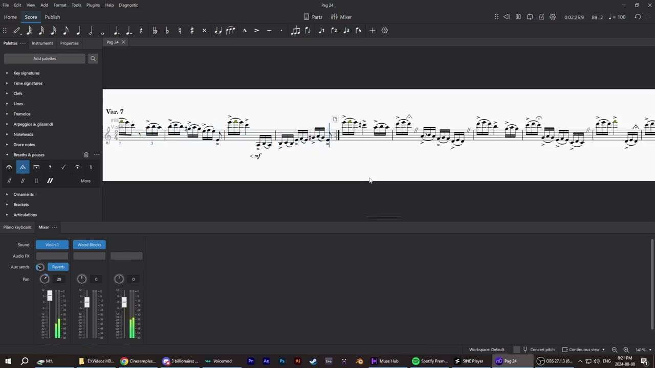 Musesounds First Chairs test - Paganini Caprice 24