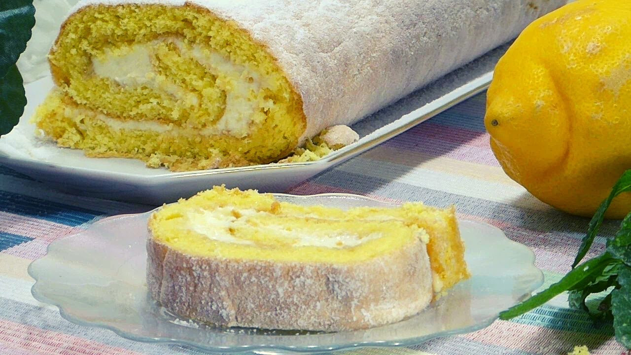 Rotolo fresco con crema al limone / Fresh roll with lemon cream