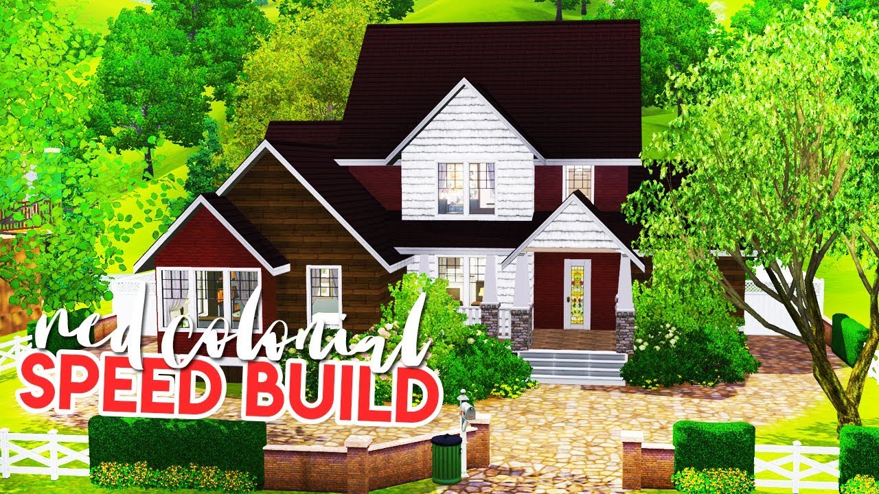 RED COLONIAL REMAKE | The Sims 3: Speed Build 🏠
