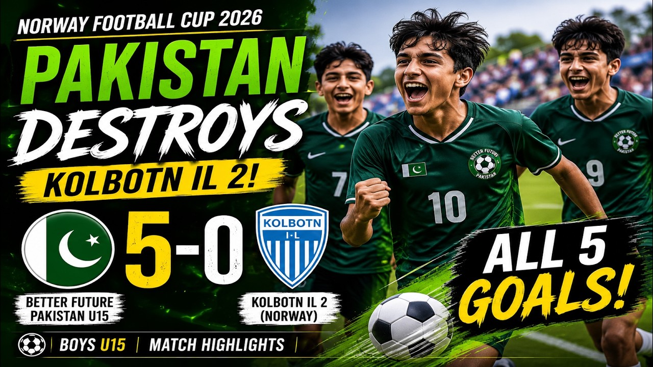 PAKISTAN DESTROYS KOLBOTN! 😱 All 5 Goals | Norway Football Cup 2026 | U15 Highlights