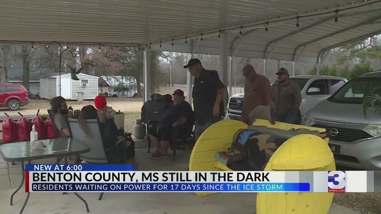 Some MS residents remain in the dark 17 days after ice storm