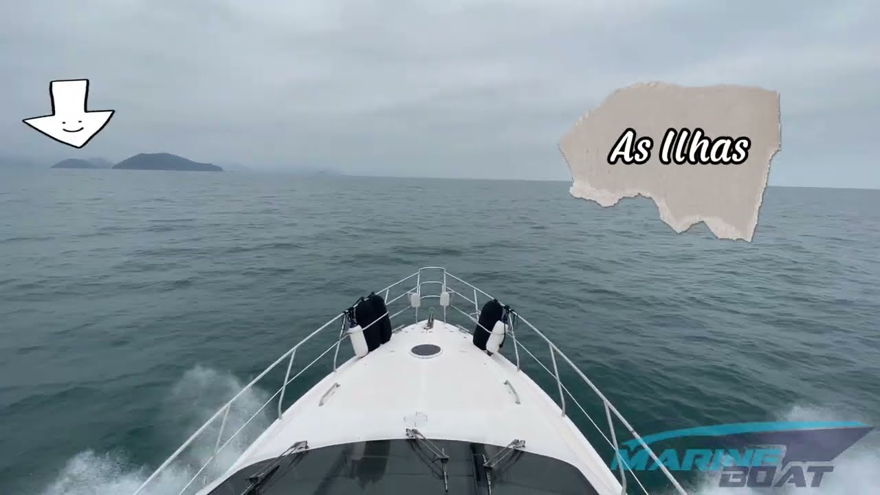 Navegando de Guarujá a Ilha Bela Intermarine Azimut 600 full Ano 2007