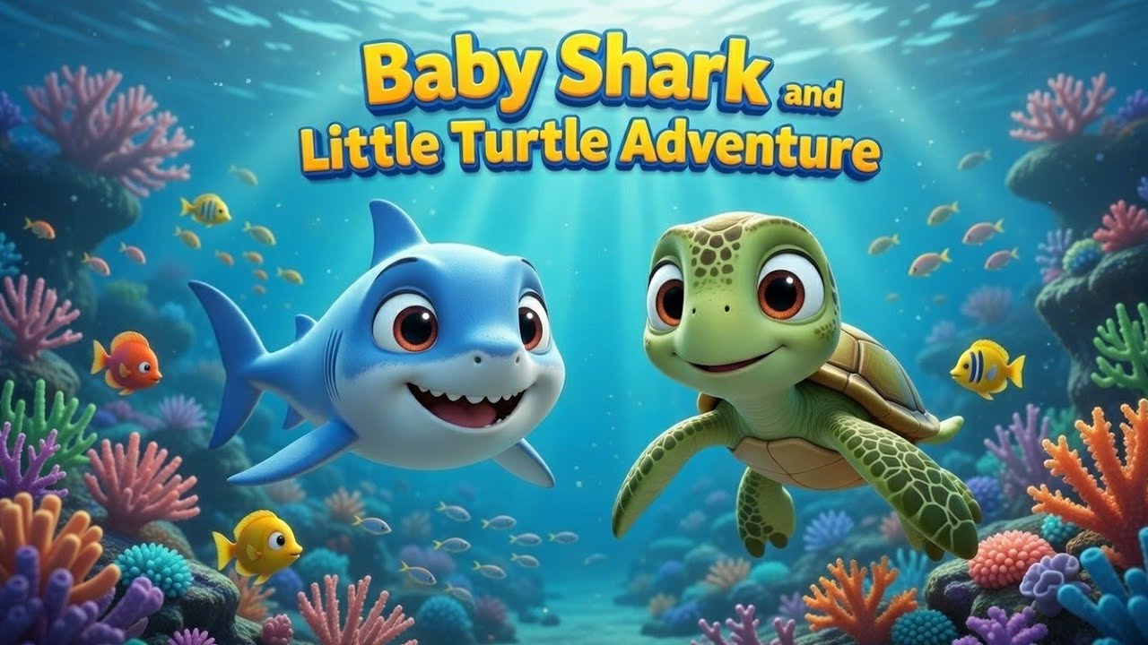 Baby shark and little turtle adventure.!!!