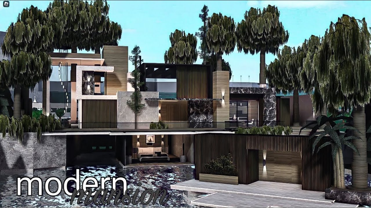 Bloxburg: MANSION modern house || House Build