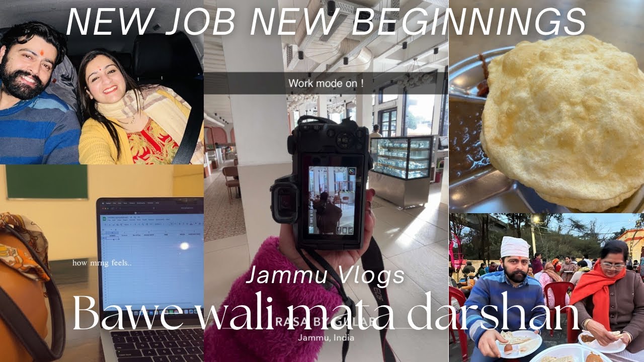 New Job New Beginnings🙏 Bawe Wali Mata Darshan | Family Vlog in Jammu❤️🤌🏻