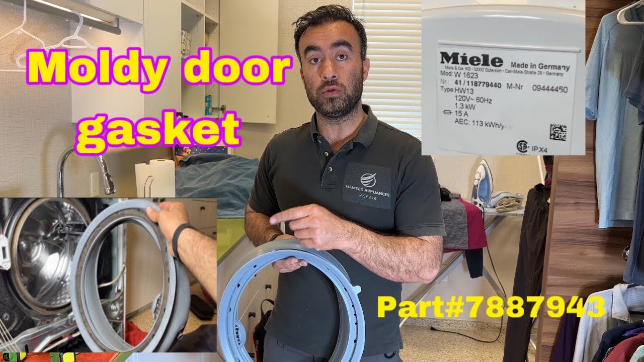 How to replace door gasket on a Miele washer 7887943