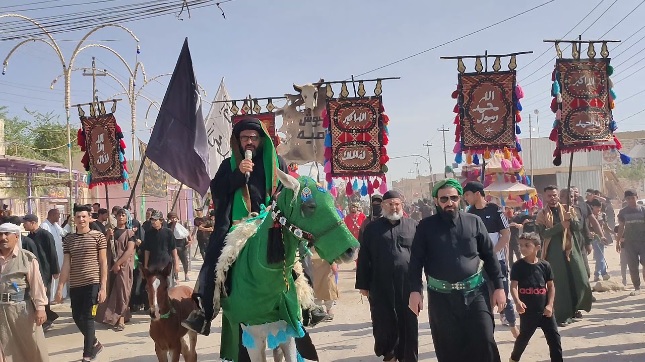 مسيره اهالي الشنافيه هيئة سباية الرؤوس المنحورة يوم 9 من صفر الي كربلاء1443الحادي سيد علي ابوغنيمه