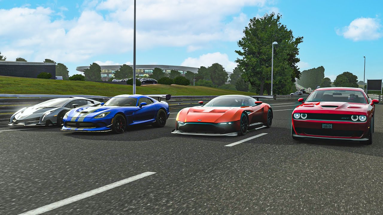 Aston Martin Vulcan vs Lamborghini Veneno vs Dodge Viper ACR vs Challenger Hellcat | FM7 Drag Race