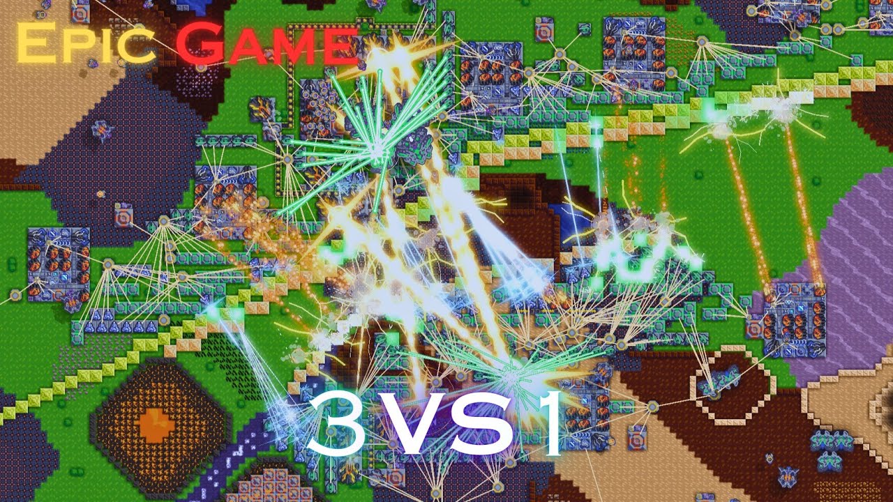 Epic 3vs1 Game in Mindustry