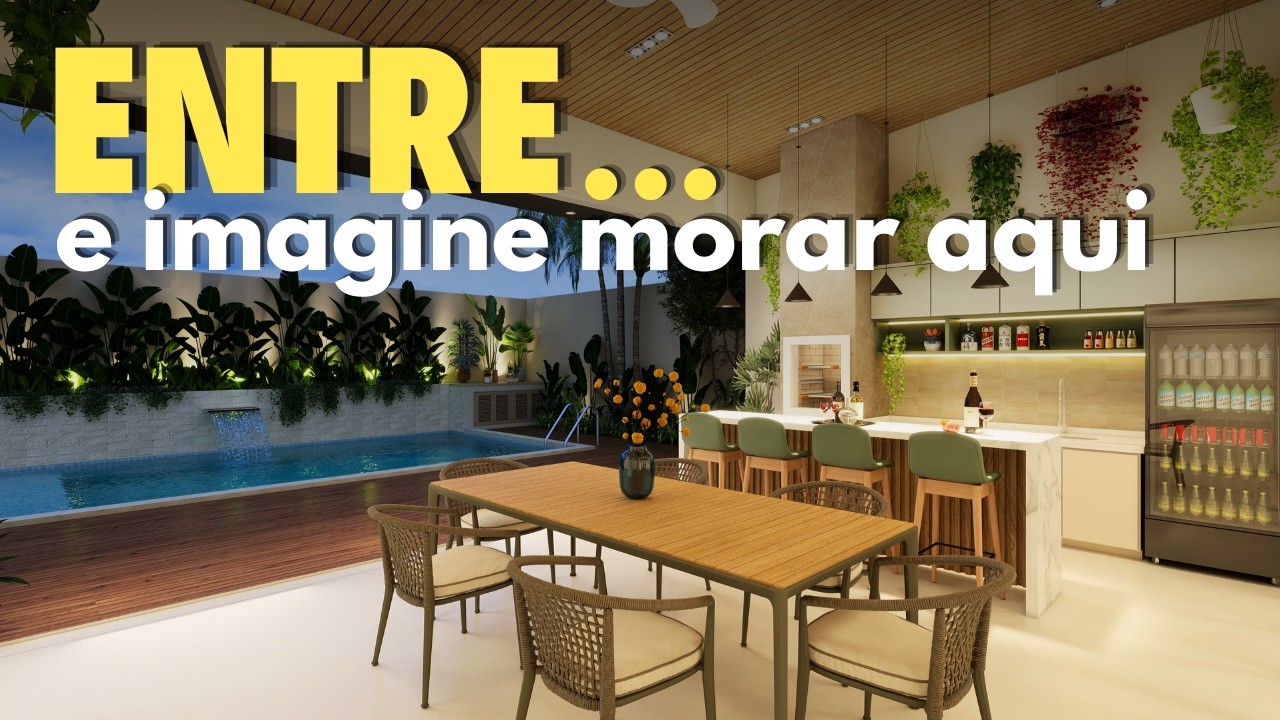 Casa Térrea com 3 Quartos | Área Gourmet e Piscina