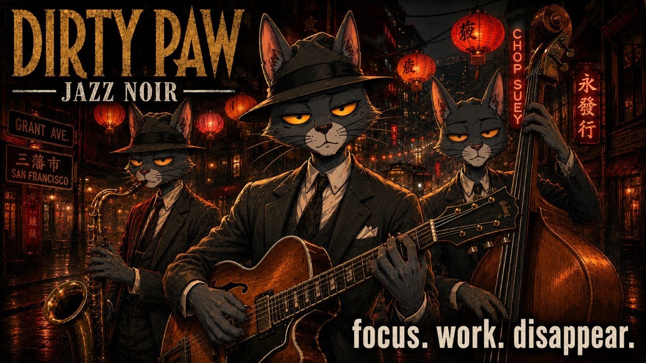 Deep Bass & Noir Jazz for Deep Focus| Chinatown After Dark Study Mix