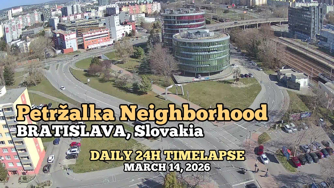 Petržalka Neighborhood - Daily Timelapse: March 14, 2026 [Bratislava, Slovakia]