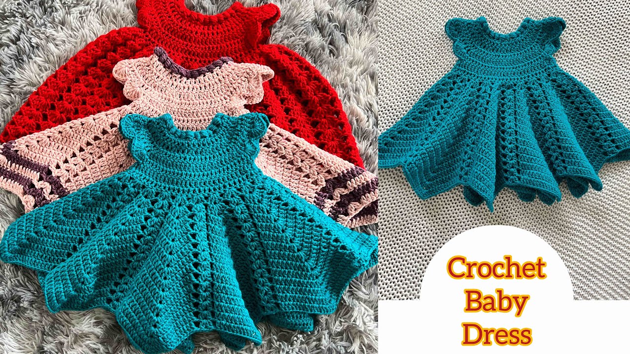 Crochet Baby Dress     #crochet