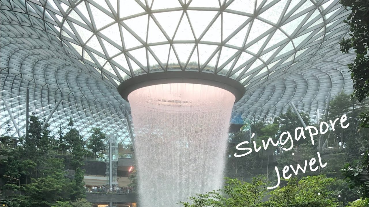 Singapore Jewel at Changi Airport viewed up close