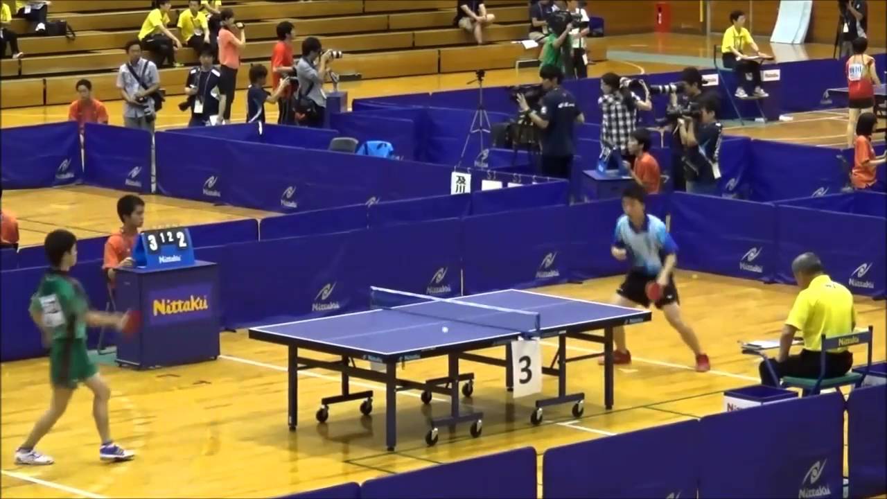 《卓球》2014 インターハイ準決勝 渡辺裕介(明徳義塾) vs 周ショウ(北稜)