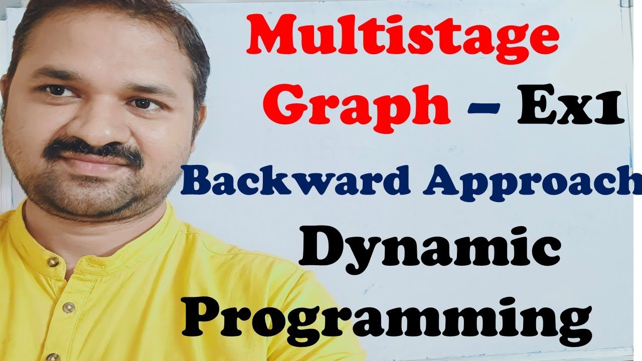 Multistage Graph | Backward Approach | Ex1 | Dynamic Programming | Design and Analysis of Algorithms
