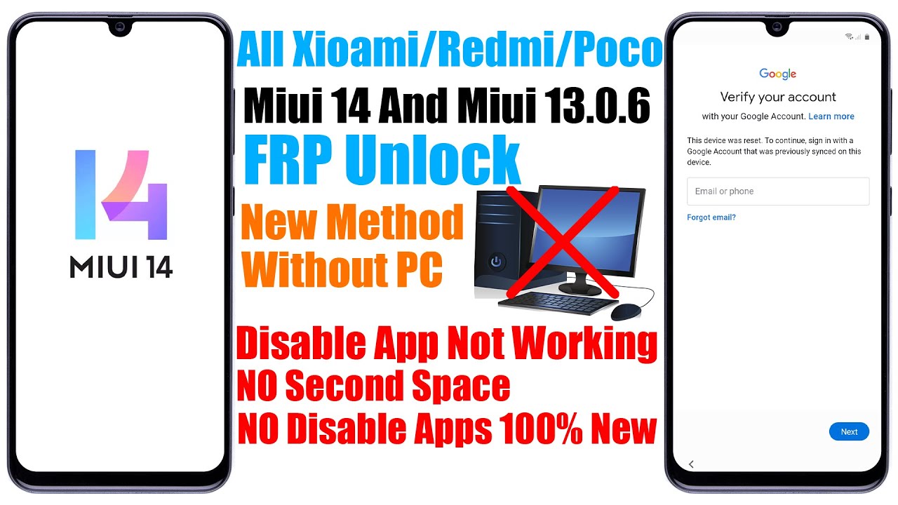 Miui 14 FRP Bypass Without Pc | Miui 13.0.6 Google Account Remove/FRP Unlock All Xioami/Redmi/Poco
